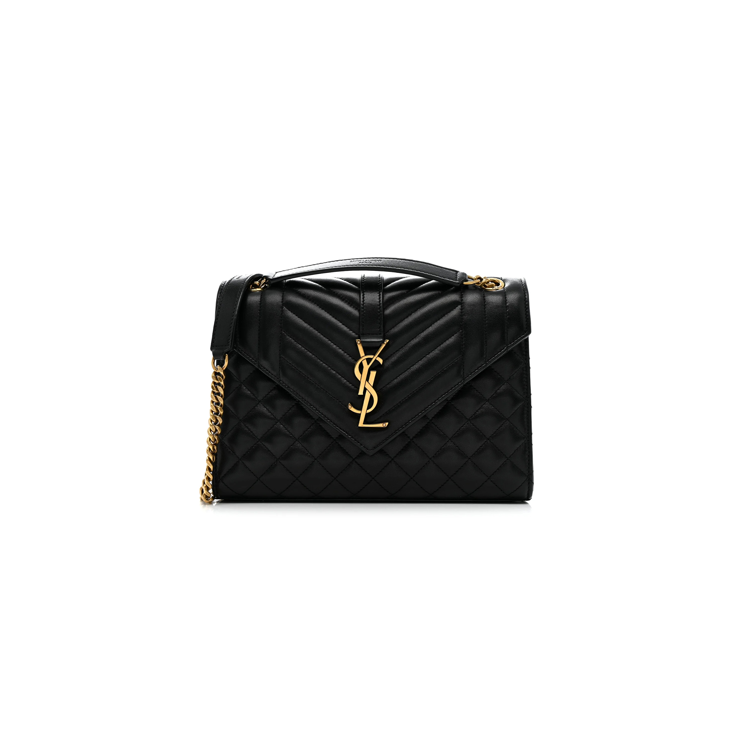 YSL ENVELOPE MEDIUM IN SMOOTH LEATHER 600185 (24*17.5*6cm)